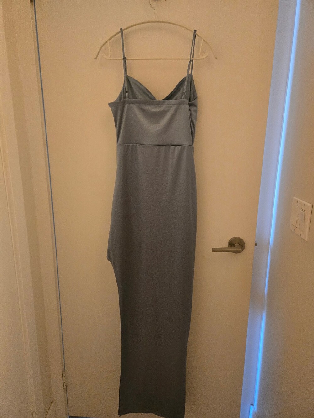 Le Chateau Cowl Neck Satin Gown - Picture 5 of 8